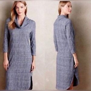 Anthropologie Saturday Sunday gray blue dress Xs professional fancy indie core